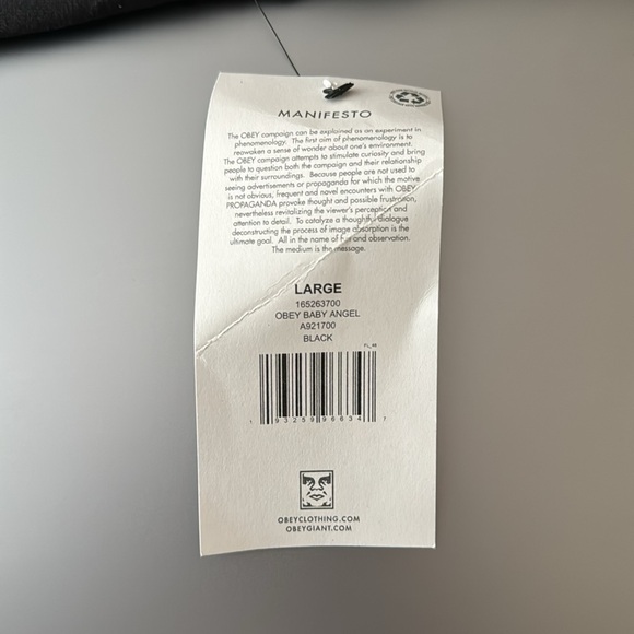 OBEY BABY ANGEL T-SHIRT - Size Large - Picture 6 of 6